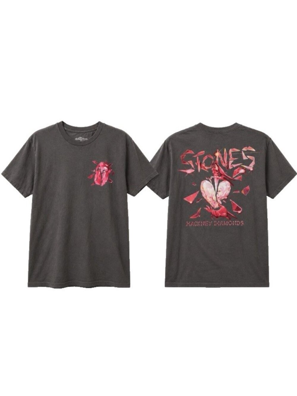 Mens Rolling Stones  T Shirt Hackney Diamonds Tour Album new Rare design Lg